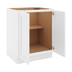 CNC Luxor 5-Piece White 27" W Full Height Double Door Base Cabinet