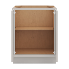 CNC Luxor 5-Piece Misty Grey 27" W Full Height Double Door Base Cabinet