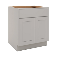 CNC Luxor Misty Grey 27" W X 32 1/2" H  Single Drawer Double Door Base Cabinet