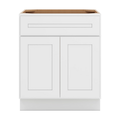 CNC Luxor 5-Piece White 27" W X 32 1/2" H  Single Drawer Double Door Base Cabinet