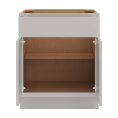 CNC Luxor Misty Grey 27" W X 32 1/2" H  Single Drawer Double Door Base Cabinet
