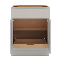CNC Luxor Misty Grey 27" W 1 Drawer Double Door Base Cabinet W/ 1 Pullout Shelf