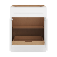 CNC Luxor 5-Piece White 27" W 1 Drawer Double Door Base Cabinet W/ 1 Pullout Shelf