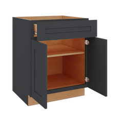 Modernform Cabinet Onyx Black Shaker 27" W X 34 1/2" H X 24" D Double Door Base Cabinet