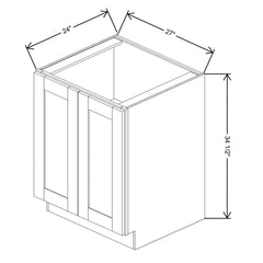 Fabuwood Allure Fusion Timber 27" W X 34 1/2" H X 24" D Full Height Double Door Base Cabinet
