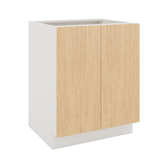 Modernform Cabinet Natural Oak 27" W X 34 1/2" H X 24" D Full Height Double Door Base Cabinet