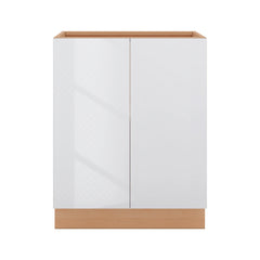 Modernform Cabinet Gloss White 27" W X 34 1/2" H X 24" D Full Height Double Door Base Cabinet