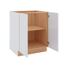 Modernform Cabinet Gloss White 27" W X 34 1/2" H X 24" D Full Height Double Door Base Cabinet