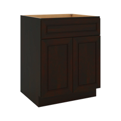 J&K Espresso K8 Double Door Standard Base Cabinet - 27" W