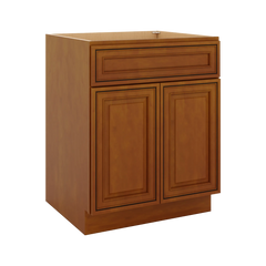 J&K Mocha Glazed K10 Double Door Standard Base Cabinet - 27" W