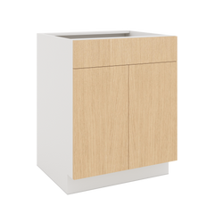 Modernform Cabinet Natural Oak 27" W X 34 1/2" H X 24" D Double Door Base Cabinet