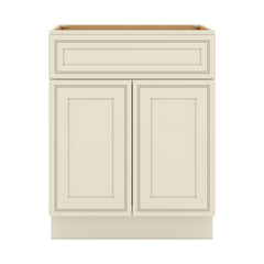 J&K Pearl Glazed H9 Double Door Standard Base Cabinet - 27" W