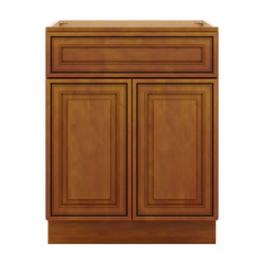 J&K Mocha Glazed K10 Double Door Standard Base Cabinet - 27" W