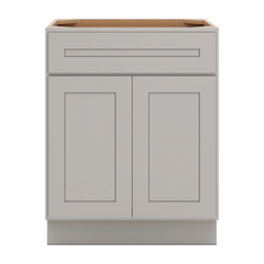 CNC Luxor 5-Piece Misty Grey 27" W 1 Drawer Double Door Base Cabinet