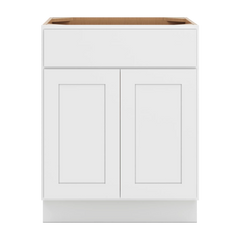 CNC Luxor White 27" W 1 Drawer Double Door Base Cabinet