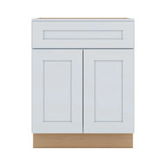 J&K White Shaker S8 Double Door Standard Base Cabinet - 27" W