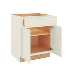 Modernform Cabinet Slim Dove White 27" W X 34 1/2" H X 24" D Double Door Base Cabinet