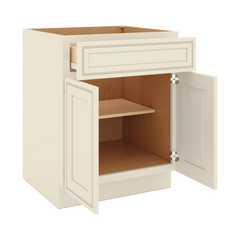 J&K Pearl Glazed H9 Double Door Standard Base Cabinet - 27" W