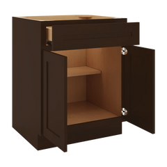 CNC Luxor Espresso 27" W 1 Drawer Double Door Base Cabinet