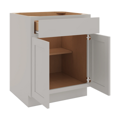 CNC Luxor Misty Grey 27" W 1 Drawer Double Door Base Cabinet