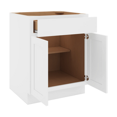 CNC Luxor White 27" W 1 Drawer Double Door Base Cabinet