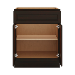 J&K Espresso K8 Double Door Standard Base Cabinet - 27" W