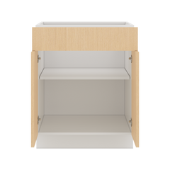 Modernform Cabinet Natural Oak 27" W X 34 1/2" H X 24" D Double Door Base Cabinet