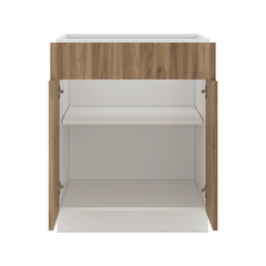 Modernform Cabinet Walnut 27" W X 34 1/2" H X 24" D Double Door Base Cabinet