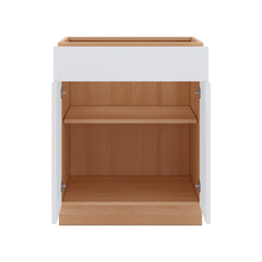 Modernform Cabinet Matte White 27" W X 34 1/2" H X 24" D Double Door Base Cabinet