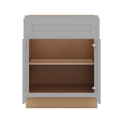 J&K Castle Grey S5 Double Door Standard Base Cabinet - 27" W