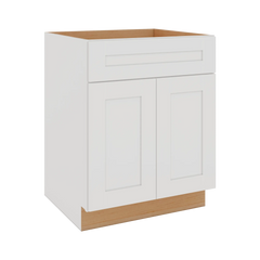 Modernform Cabinet White Shaker 27" W X 34 1/2" H X 24" D Double Door Base Cabinet