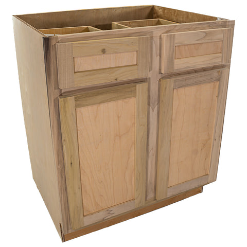 Kitchen Base Cabinet | Unfinished Poplar | Shaker Style | 30"