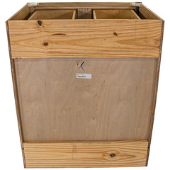 Kitchen Base Cabinet | Unfinished Poplar | Shaker Style | 30"