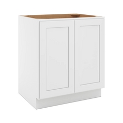 CNC Luxor White 30" W Full Height Double Door Base Cabinet W/ 1 Pullout Shelf