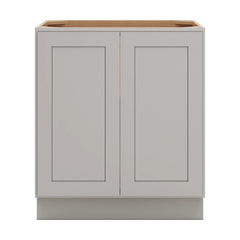 CNC Luxor 5-Piece Misty Grey 30" W Full Height Double Door Base Cabinet W/ 1 Pullout Shelf