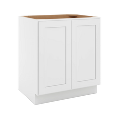 CNC Luxor 5-Piece White 30" W Full Height Double Door Base Cabinet W/ 2 Pullout Shelf
