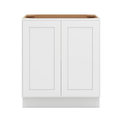 CNC Luxor 5-Piece White 30" W Full Height Double Door Base Cabinet W/ 2 Pullout Shelf