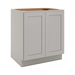 CNC Luxor 5-Piece Misty Grey 30" W Full Height Double Door Base Cabinet
