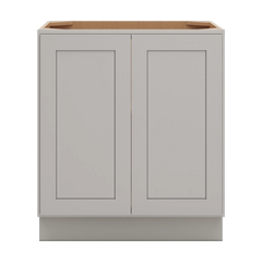 CNC Luxor 5-Piece Misty Grey 30" W Full Height Double Door Base Cabinet
