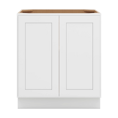 CNC Luxor 5-Piece White 30" W Full Height Double Door Base Cabinet