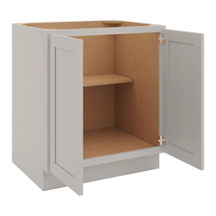 CNC Luxor 5-Piece Misty Grey 30" W Full Height Double Door Base Cabinet
