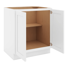 CNC Luxor 5-Piece White 30" W Full Height Double Door Base Cabinet