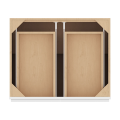 CNC Luxor 5-Piece White 30" W X 32 1/2" H Double Door 2 Drawer Base Cabinet