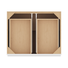 CNC Luxor White 30" W 2 Drawer Double Door Base Cabinet W/ 1 Pullout Shelf
