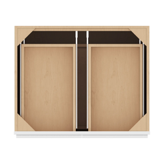 CNC Luxor 5-Piece White 30" W 2 Drawer Double Door Base Cabinet W/ 2 Pullout Shelf