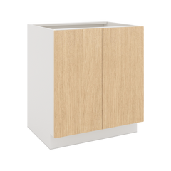 Modernform Cabinet Natural Oak 30" W X 34 1/2" H X 24" D Full Height Double Door Base Cabinet