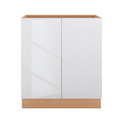 Modernform Cabinet Gloss White 30" W X 34 1/2" H X 24" D Full Height Double Door Base Cabinet