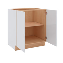 Modernform Cabinet Gloss White 30" W X 34 1/2" H X 24" D Full Height Double Door Base Cabinet