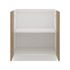 Modernform Cabinet Walnut 30" W X 34 1/2" H X 24" D Full Height Double Door Base Cabinet