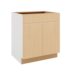 Modernform Cabinet Natural Oak 30" W X 34 1/2" H X 24" D Double Door Base Cabinet